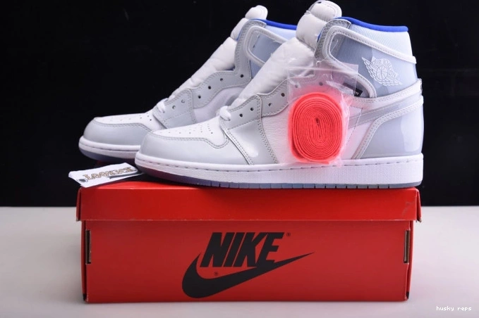 Rep Husky Jordan Racer Blue High CK6637-104 Air White Retro Zoom 1 0709